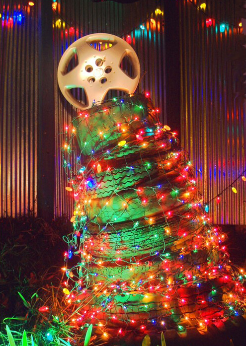 Felder's Christmas tire tree